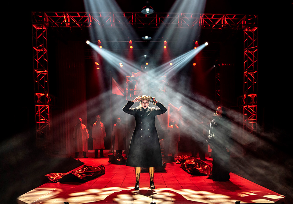 Katy Sullivan onstage during Richard III